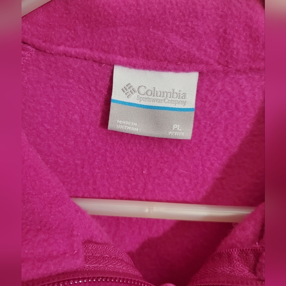NWOT Columbia | Women’s Benton full-zip fleece jacket PL Petite Large Fushia - Picture 4 of 8